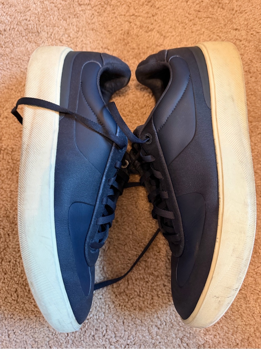 lululemon athletica Men’s Navy and White Sneakers - Picture 3 of 4